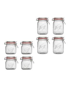 Norgesglass med hengslet lokk - 8 stk